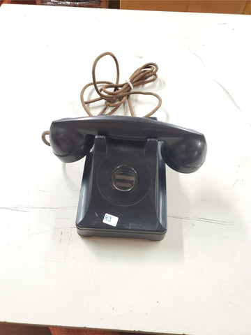 Vtg Bell System Western Electric F1 Black Hotel Desk Telephone no dialer Phone