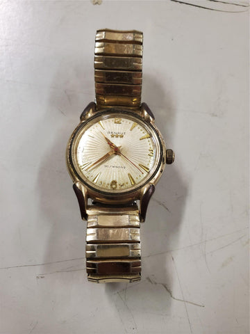 Benrus self winding watch 3 star 10K rolled gold top & band top 15-23 Jewels ???
