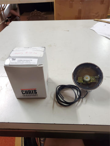 Chris Products chrome turn signal assembly left/right part # 0001A missing lens