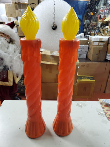 36" Twisted Candle plastic blow mold Christmas outside decoration Union Products