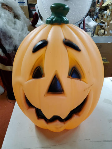 Vintage 24" Jack O lantern pumpkin lighted blow mold outside decoration orange