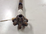 Vtg Novelty Peace Pipe Lapis Stone Leather Clay Claw Hide wooden 11 1/2"