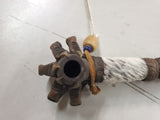 Vtg Novelty Peace Pipe Lapis Stone Leather Clay Claw Hide wooden 11 1/2"