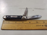 Vtg prov cut co pocket knife prov r1 2 blades black handle camping survival hunt