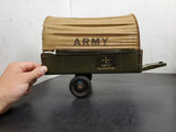 1930's VINTAGE BUDDY L ARMY TRUCK AND TRANSPORT TRAILER RARE ORIGINAL CANVAS