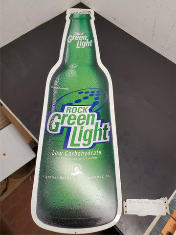 2003 Rolling Rock Green Light Metal bottle Sign 36 x 10" LATROBE BREWING COMPANY