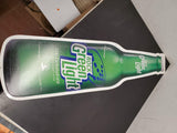 2003 Rolling Rock Green Light Metal bottle Sign 36 x 10" LATROBE BREWING COMPANY