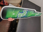 2003 Rolling Rock Green Light Metal bottle Sign 36 x 10" LATROBE BREWING COMPANY
