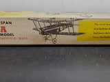 VTG GUILLOWS KIT 202 FLYING MODEL KIT BRITISH S.E.5A WW1 FIGHTER 24"WIING SPAN