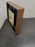 Vintage ROBERT SHAW LUX ELECTRIC WALL CLOCK ORIGINAL BOX MID 1950S WOOD BRASS