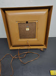 Vintage ROBERT SHAW LUX ELECTRIC WALL CLOCK ORIGINAL BOX MID 1950S WOOD BRASS