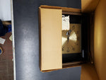 Vintage ROBERT SHAW LUX ELECTRIC WALL CLOCK ORIGINAL BOX MID 1950S WOOD BRASS