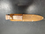 VTG IMPERIAL PROV. R.I. U.S.A. FIXED BLADE KNIFE STEEL MOOSE HANDLE FISHING HUNT