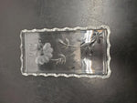 Princess House 24% Glass Lead Crystal Tray Germany Butter Soap Decorative Tip