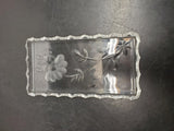 Princess House 24% Glass Lead Crystal Tray Germany Butter Soap Decorative Tip