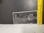 Princess House 24% Glass Lead Crystal Tray Germany Butter Soap Decorative Tip