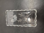 Princess House 24% Glass Lead Crystal Tray Germany Butter Soap Decorative Tip