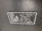 Princess House 24% Glass Lead Crystal Tray Germany Butter Soap Decorative Tip