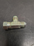 Hydraulic Hose Adapter T Compression Fitting Carbon Steel 3/4 Orb Male A B C