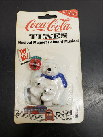1997 Coca-Cola Tunes Musical Magnet Coca-Cola Polar Bears No. 51506 NEW Sealed