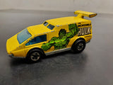 2 loose Hong Kong Hot Wheels Green Spoiler Sport & Incredible Hulk yellow cars