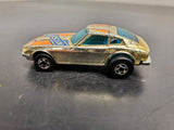 Vtg 1976 Hot Wheels Blackwall Gold Datsun Z Whiz Golden Machine Hong Kong Mattel