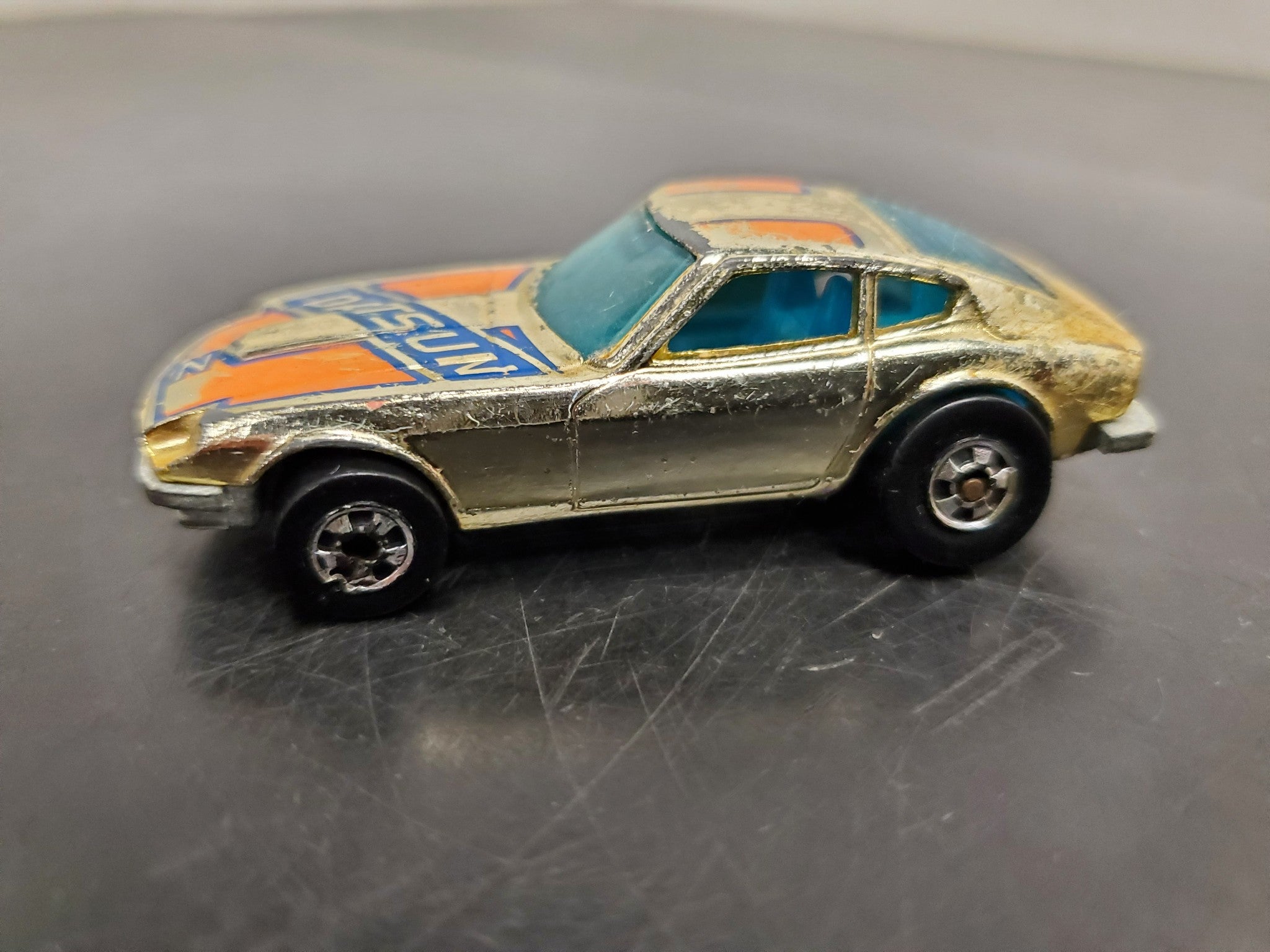 Vtg 1976 Hot Wheels Blackwall Gold Datsun Z Whiz Golden