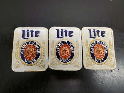 Vintage Lite A Fine Pilsner Beer Distributor Back of Jacket Patch 1970's 4"X 3"