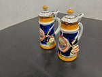 VTG Pymatuning Deer Park Jamestown, PA German beer stein Salt & Pepper shakers