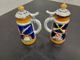 VTG Pymatuning Deer Park Jamestown, PA German beer stein Salt & Pepper shakers