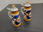 VTG Pymatuning Deer Park Jamestown, PA German beer stein Salt & Pepper shakers