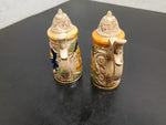 VTG CERAMIC GERMAN BEER STEIN MUG SALT AND PEPPER SHAKERS DECORATIVE FESTIVE