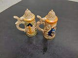 VTG CERAMIC GERMAN BEER STEIN MUG SALT AND PEPPER SHAKERS DECORATIVE FESTIVE