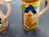 VTG CERAMIC GERMAN BEER STEIN MUG SALT AND PEPPER SHAKERS DECORATIVE FESTIVE