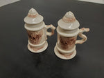 VTG CERAMIC GERMAN BEER STEIN MUG SALT AND PEPPER SHAKERS