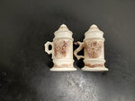 VTG CERAMIC GERMAN BEER STEIN MUG SALT AND PEPPER SHAKERS