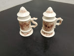 VTG CERAMIC GERMAN BEER STEIN MUG SALT AND PEPPER SHAKERS