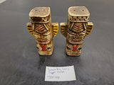 VTG CERAMIC TOTEM POLE SALT AND PEPPER SHAKERS UNIQUE