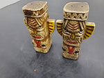 VTG CERAMIC TOTEM POLE SALT AND PEPPER SHAKERS UNIQUE