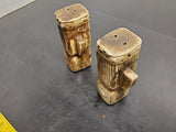 VTG CERAMIC TOTEM POLE SALT AND PEPPER SHAKERS UNIQUE
