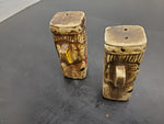 VTG CERAMIC TOTEM POLE SALT AND PEPPER SHAKERS UNIQUE