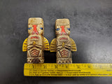 VTG CERAMIC TOTEM POLE SALT AND PEPPER SHAKERS UNIQUE