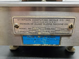 STIMPSON COMPUTING SCALE CO., LOUISVILLE KY USA STAINLESS STEEL BY GLOBE mod1013