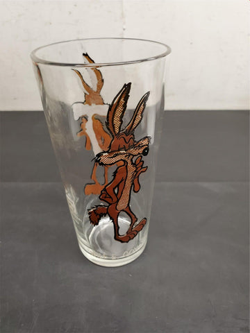 VINTAGE 1973 Pepsi Warner Bros WILE E. COYOTE Glass Collector Series Good cond.