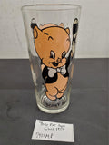 VINTAGE 1973 Pepsi Warner Bros PORKY PIG Glass Collector Series Good condition