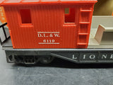 LIONEL O-SCALE 6119-100 D.L.&W. 6119 WORK CABOOSE ORIGINAL BOX TRAIN