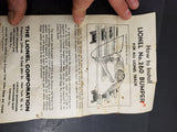 VTG LIONEL ELECTRIC TRAINS NO. 260 ILLUMINATED BUMPER ORIGINAL BOX PACKET INSERT