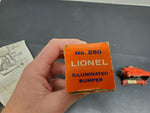 VTG LIONEL ELECTRIC TRAINS NO. 260 ILLUMINATED BUMPER ORIGINAL BOX PACKET INSERT