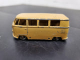 VINTAGE 50'S BUDGIE TOYS TAN VOLKSWAGEN MICRO BUS NO.12 MADE IN ENGLAND