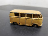 VINTAGE 50'S BUDGIE TOYS TAN VOLKSWAGEN MICRO BUS NO.12 MADE IN ENGLAND